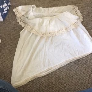 White Off the Shoulder Shirt